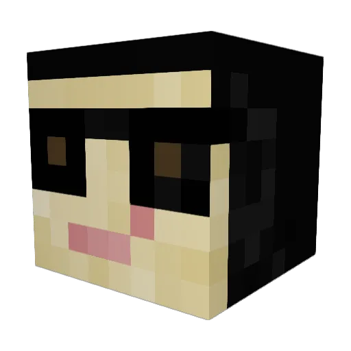 KimiJane Minecraft avatar head, 3D render