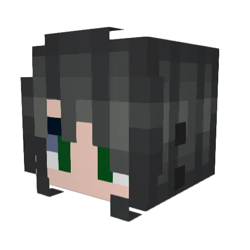 KimiNako Minecraft avatar head, 3D render