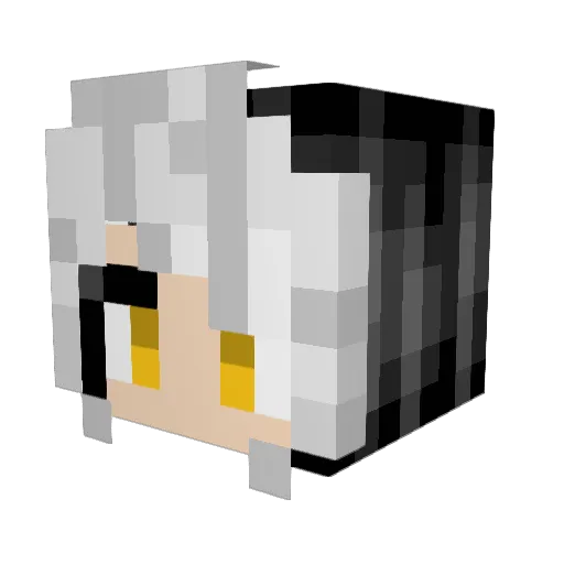 Kimi_catwolf Minecraft avatar head, 3D render