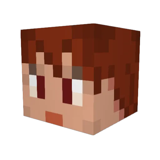 Kimica_F Minecraft avatar head, 3D render