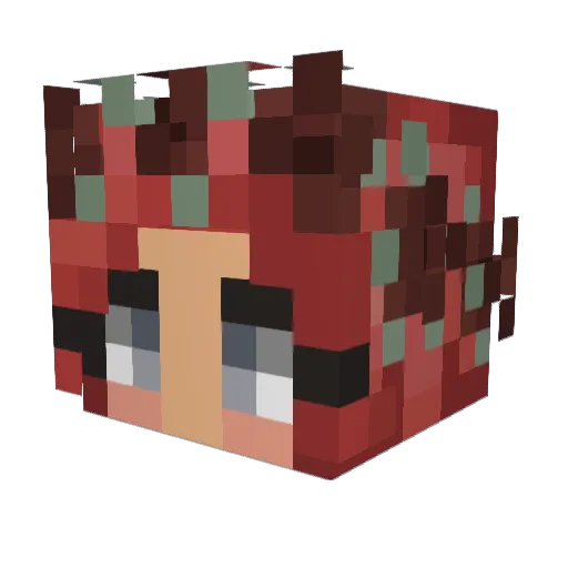 Kimicore13 Minecraft avatar head, 3D render