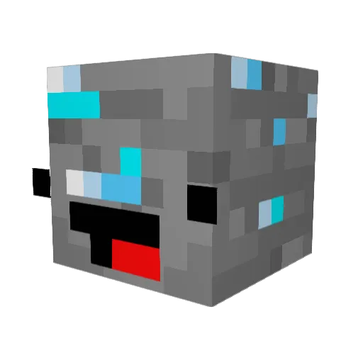 KimieThe2nd Minecraft avatar head, 3D render
