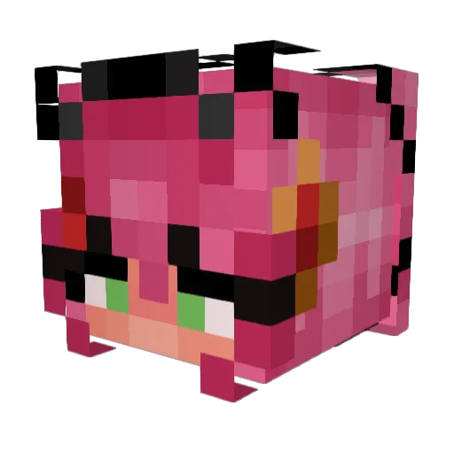 Kimie_VT Minecraft avatar head, 3D render