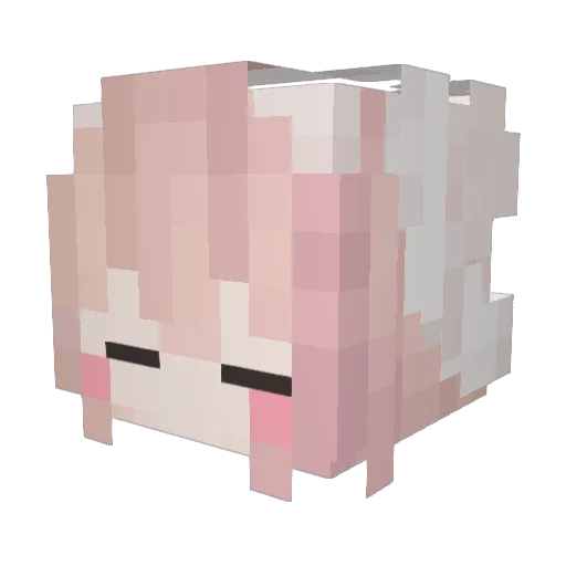KimiharaYua Minecraft avatar head, 3D render