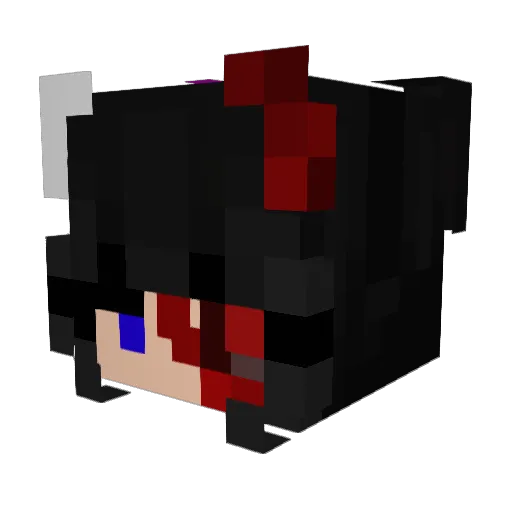 Kimii_iii Minecraft avatar head, 3D render