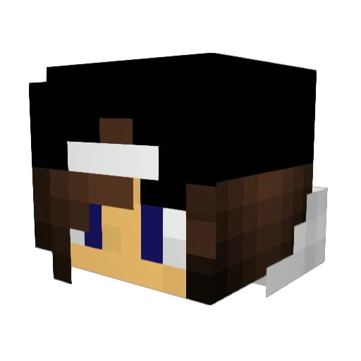 Kimiiiii Minecraft avatar head, 3D render