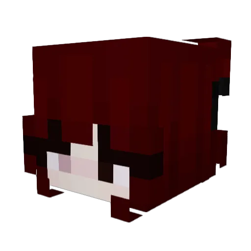 KimikoRei Minecraft avatar head, 3D render