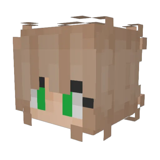 Kimiko_Rose Minecraft avatar head, 3D render