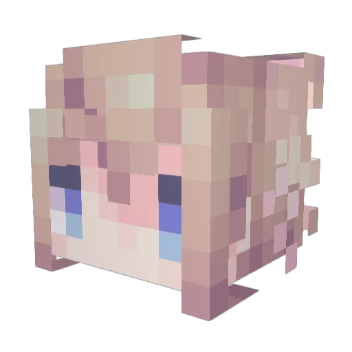 Kimily29 Minecraft avatar head, 3D render