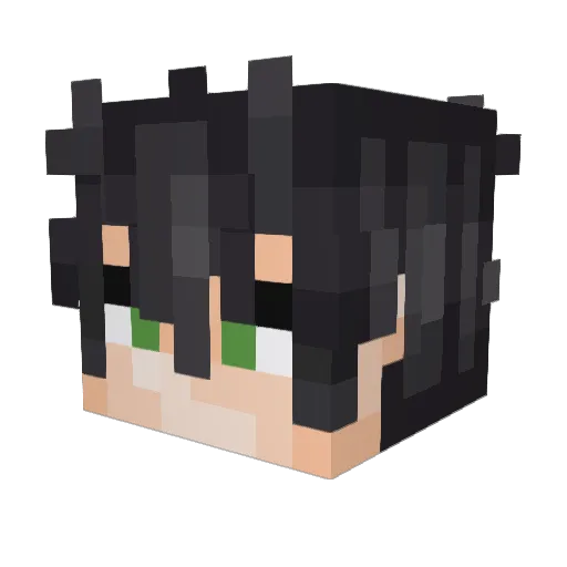 Kimimaru_Sama Minecraft avatar head, 3D render