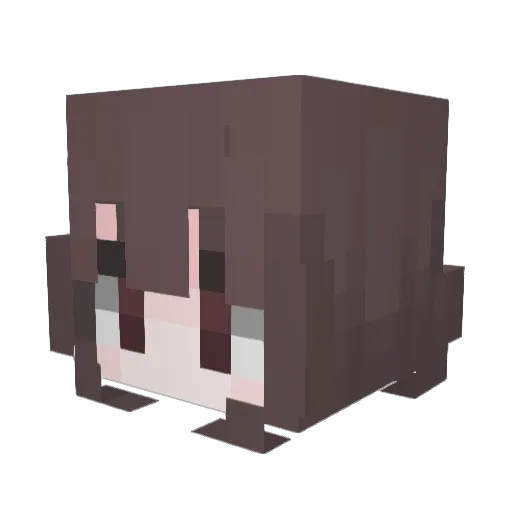 Kiminosey Minecraft avatar head, 3D render