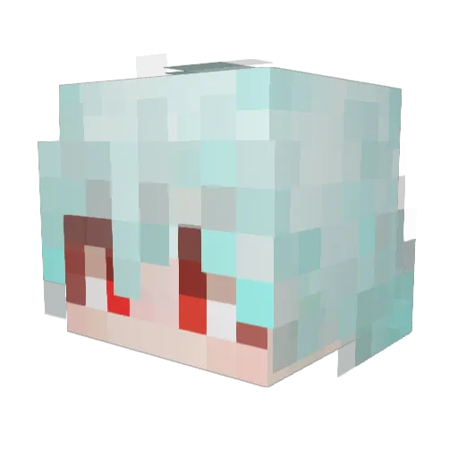 Kimisama Minecraft avatar head, 3D render
