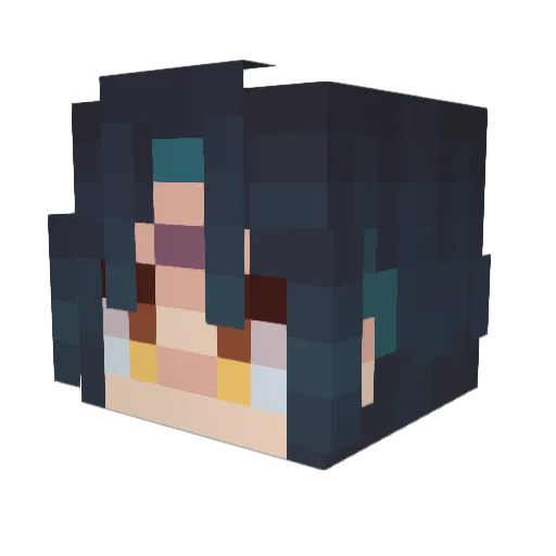 Kimitsu_10 Minecraft avatar head, 3D render