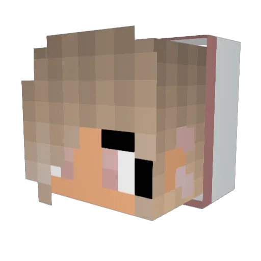 Kimixxx Minecraft avatar head, 3D render