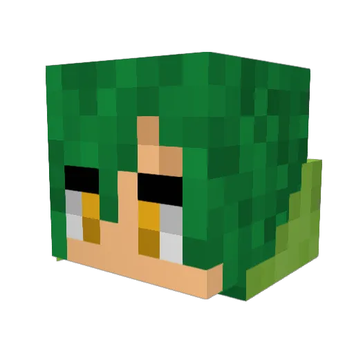 Kimiya98 Minecraft avatar head, 3D render