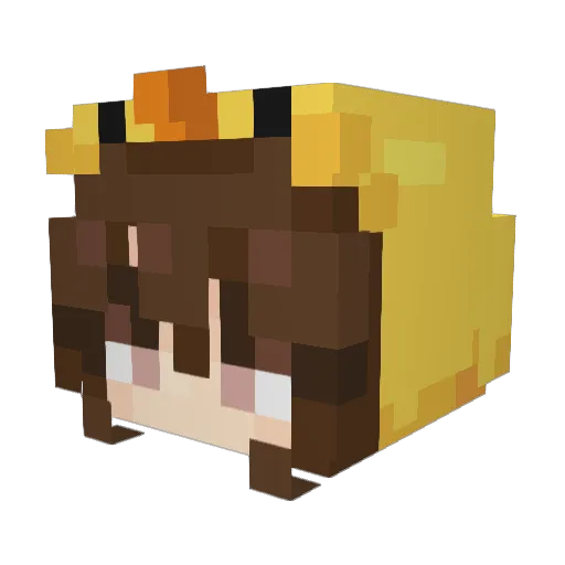 Kimkiriki Minecraft avatar head, 3D render