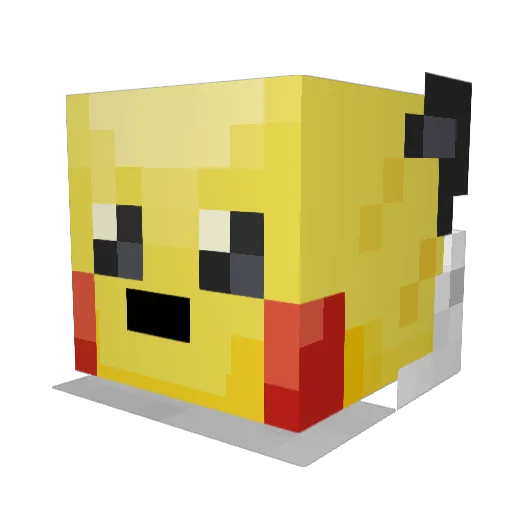 Kimlapu Minecraft avatar head, 3D render