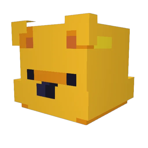 KimmP Minecraft avatar head, 3D render