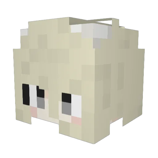 Kimm_i Minecraft avatar head, 3D render