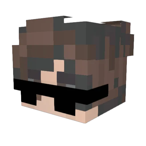 Kimmarv Minecraft avatar head, 3D render