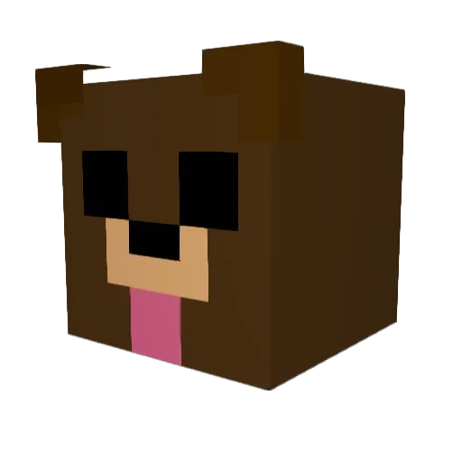 Kimmehlol Minecraft avatar head, 3D render