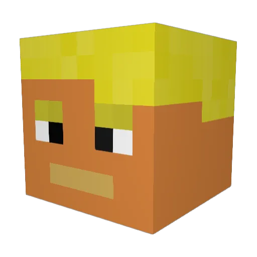 Kimmernx Minecraft avatar head, 3D render