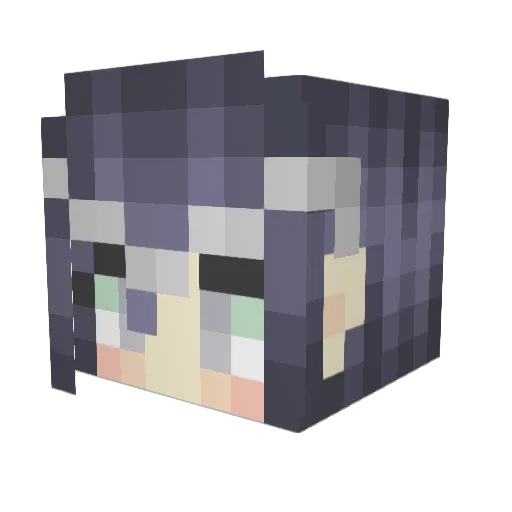 Kimmethe Minecraft avatar head, 3D render