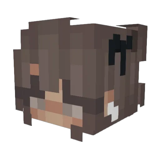 Kimmey66 Minecraft avatar head, 3D render