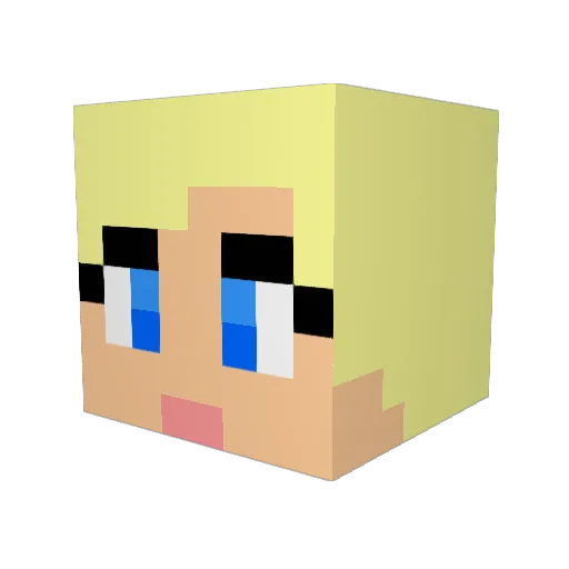 Kimmi12345 Minecraft avatar head, 3D render