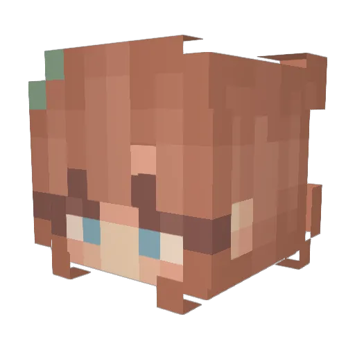 Kimmi700 Minecraft avatar head, 3D render
