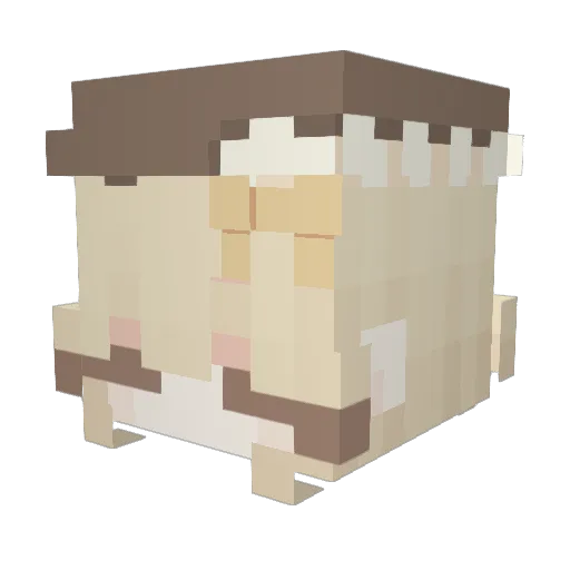 Kimmion Minecraft avatar head, 3D render