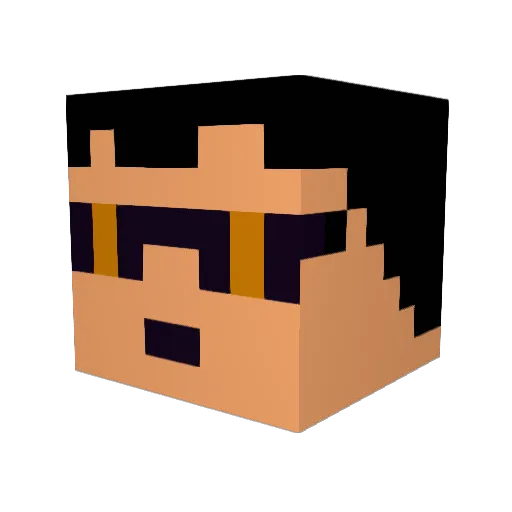 KimmyBoy Minecraft avatar head, 3D render