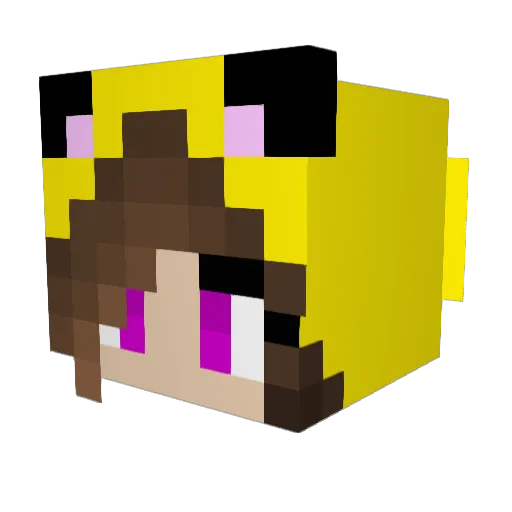 KimmyP Minecraft avatar head, 3D render