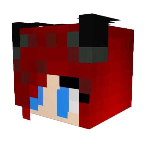 KimmySoul Minecraft avatar head, 3D render