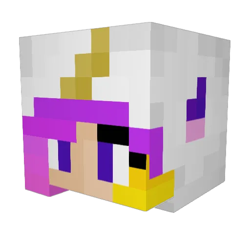 KimmyWolf Minecraft avatar head, 3D render