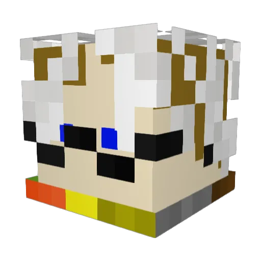KimoBruh Minecraft avatar head, 3D render