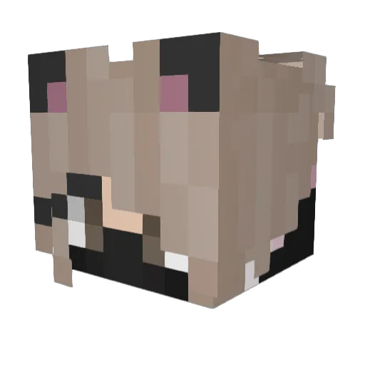 Kimoart Minecraft avatar head, 3D render
