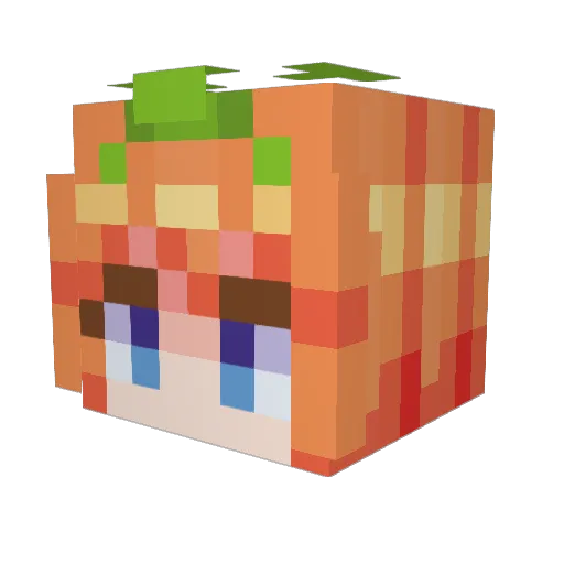 Kimoshiii Minecraft avatar head, 3D render