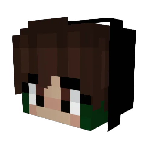 Kimothyy Minecraft avatar head, 3D render