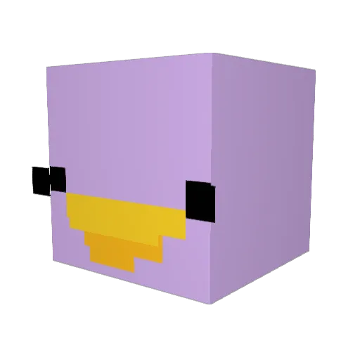 Kimp_Btw Minecraft avatar head, 3D render