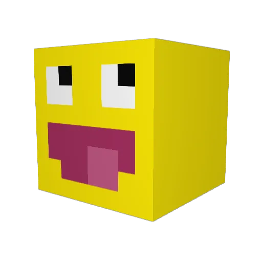 Kimpfimp Minecraft avatar head, 3D render