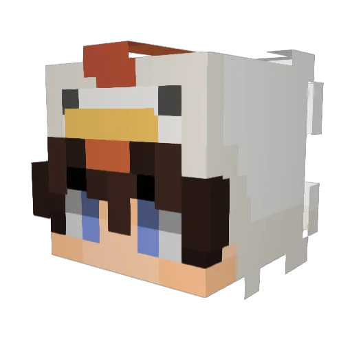 KimpieStijn Minecraft avatar head, 3D render