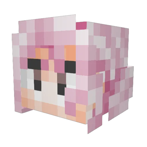 Kimpski Minecraft avatar head, 3D render