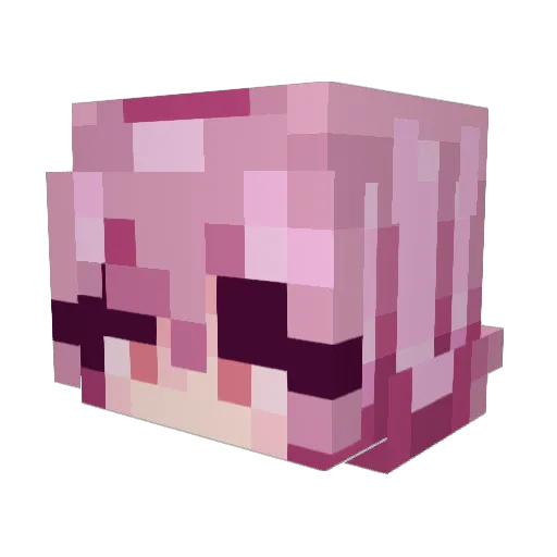 Kimpul Minecraft avatar head, 3D render