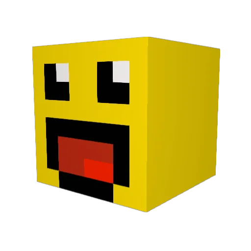 Kimput Minecraft avatar head, 3D render
