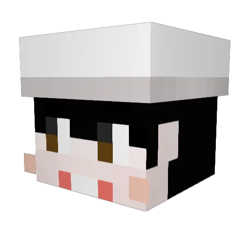 Kimseroi Minecraft avatar head, 3D render
