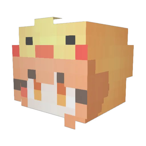 Kimsoy Minecraft avatar head, 3D render