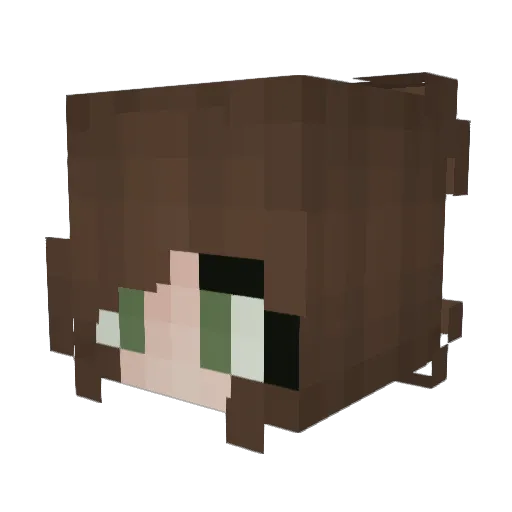 Kimster121 Minecraft avatar head, 3D render