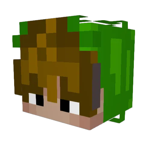 Kimstrz Minecraft avatar head, 3D render