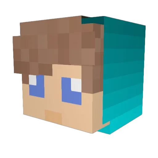 Kimthe Minecraft avatar head, 3D render